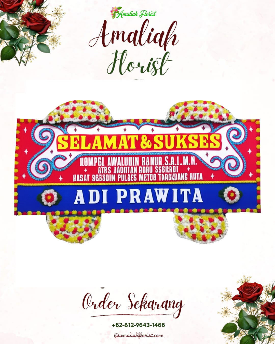 Papan Bunga Ucapan Selamat Kradenan